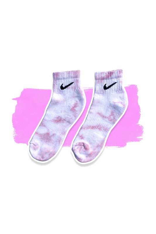 Bubblegum Pink Tie Dye Socks