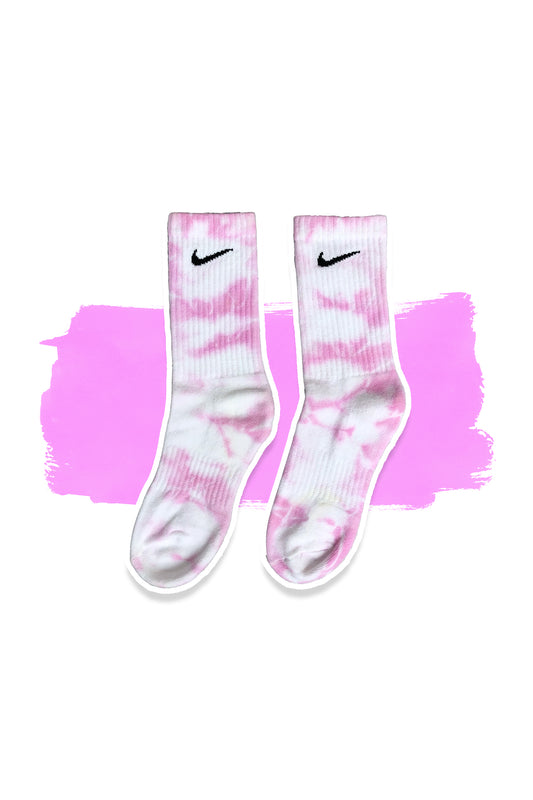 Bubblegum Pink Tie Dye Socks