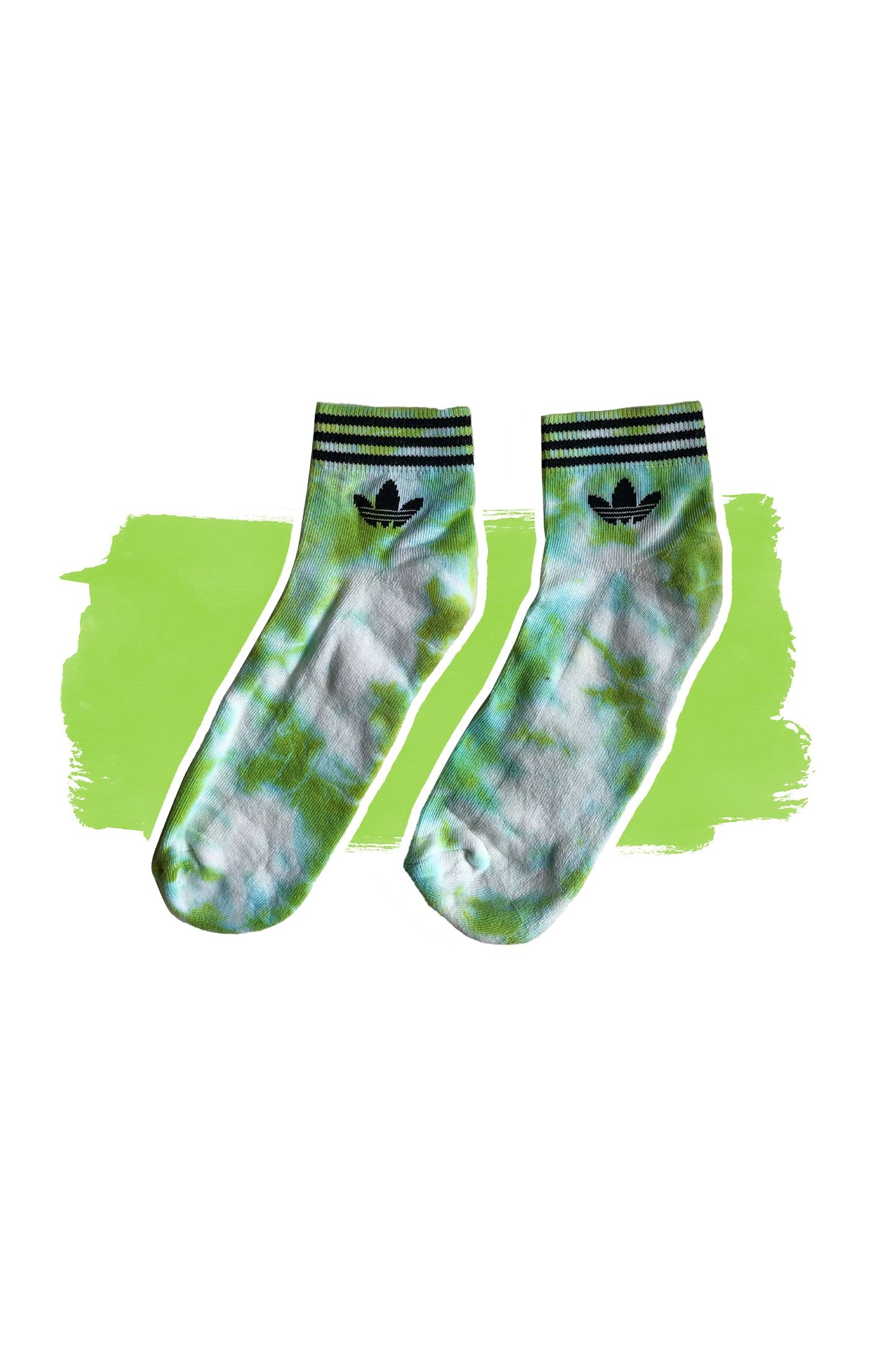 Grinch Green Tie Dye Socks